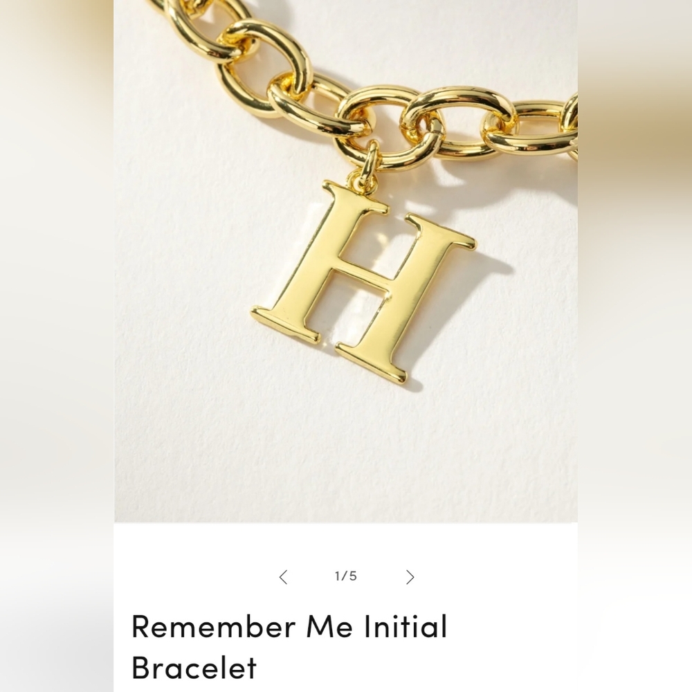 Uncommon James Remember Me Gold 'H' Initial Necklace - New